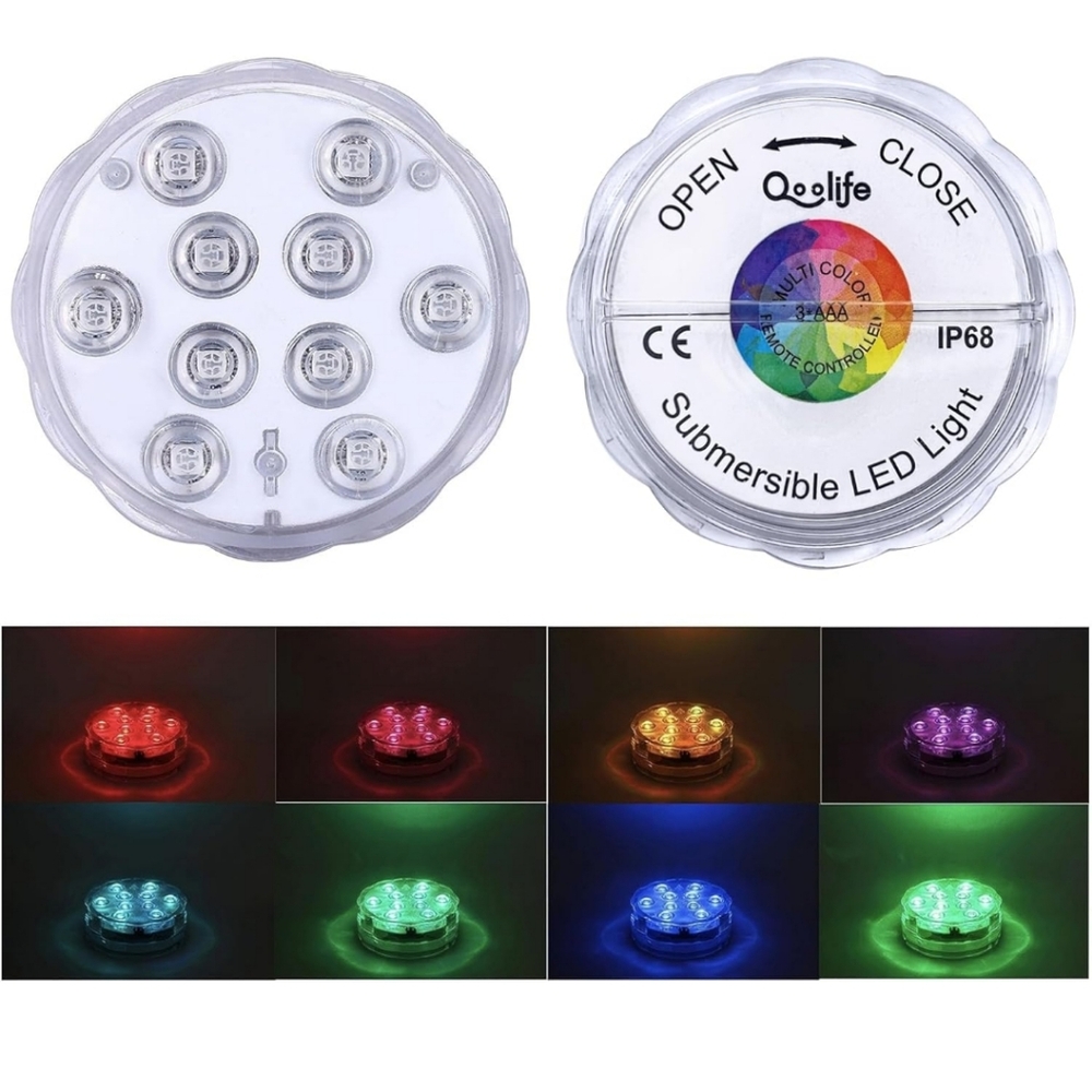 Submersible LED Lights,Remote Control Battery Powered, RGB Multi Color Changing - Picture 3 of 6